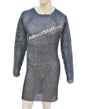 6 MM Flat Riveted Flat Solid Maille Large Chest 58 Viking Maille